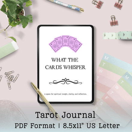 What the Cards Whisper – Printable Tarot Journal PDF