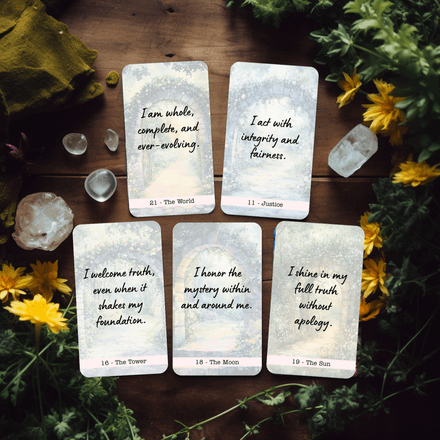 The Garden Fox’s Arcana – Printed Tarot Affirmation Deck (Preorder)