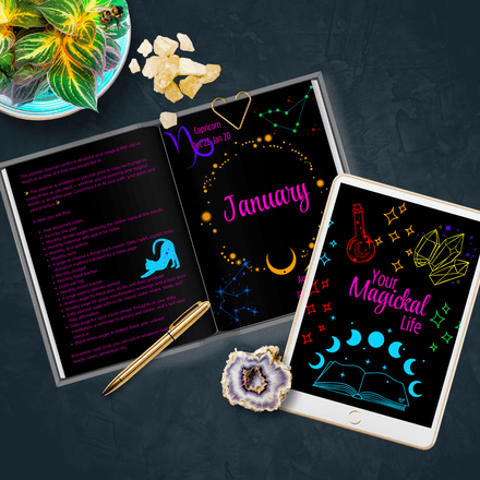 Your Magickal Life Printable Planner — Rainbow on Black