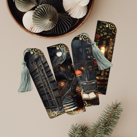 Dark Academia Bookmark Set – Printable Aesthetic