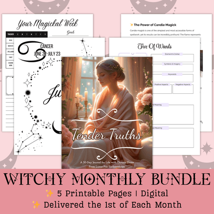Witchy Monthly Subscription | Printable Grimoire &amp; Journal Pages