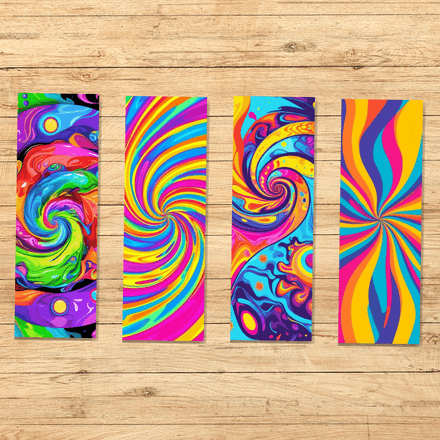 Groovy Psychedelic Printable Bookmarks Set