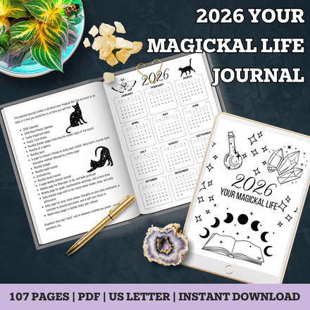 2026 Printable Witchy Planner, Magical Life Digital Planner