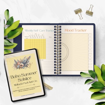 Boho Summer Solstice Wellness Pack – June Printable PDF LFE001
