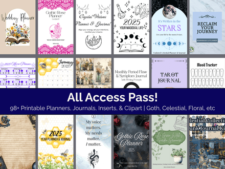 Moon Vixen Studio All Access Pass – 98+ Planners, Journals, Inserts &amp; Clipart
