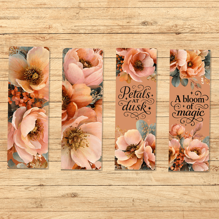 Printable Floral Bookmarks | Autumn Bloom Quotes