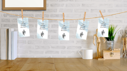 30 Aqua Self-Love Affirmation Cards – Business Card Size | Empowering Affirmations for Women