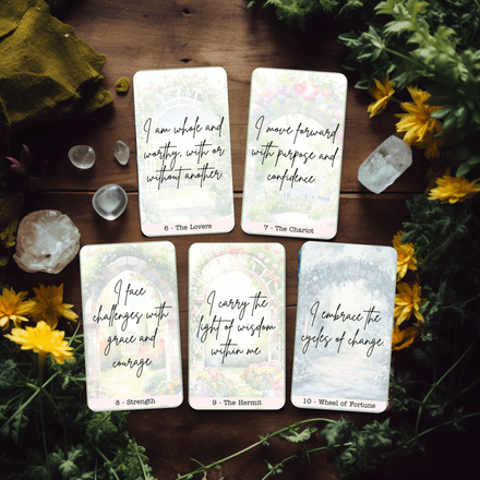 The Garden Fox’s Arcana – 78 Tarot-Inspired Affirmation Cards Printable Deck