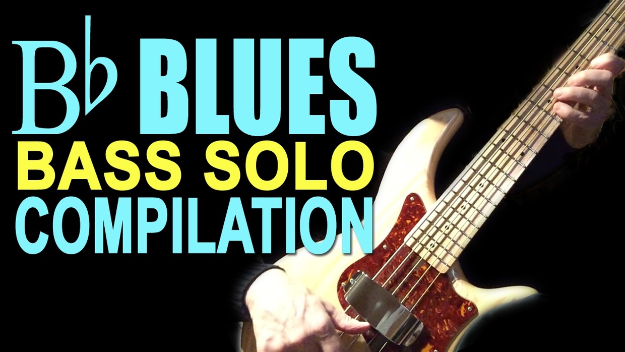 2 Bb7 Blues Bass Solo Compilation (Practice Files)
