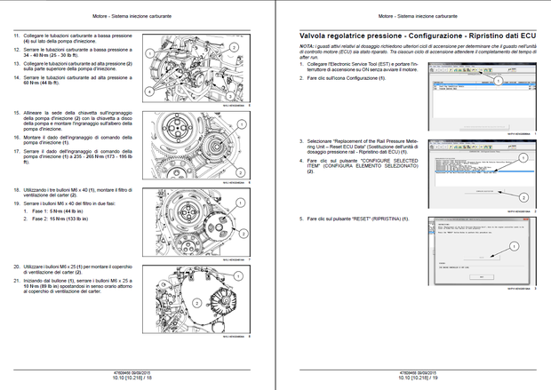 CASE Construction CNH Cursor 11 Tier 4B final &amp; Stage IV Engine MANUALE D’OFFICINA 47608468 Italiano