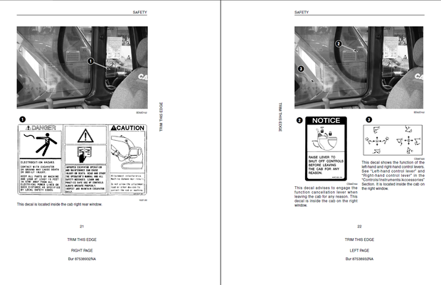 CASE Construction CX330 Tier 3 North America Crawler Excavator Operator&#x27;s Manual 87538932NA English