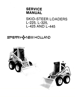 Sperry New Holland L225, L325, L425, L445 Skid Steer Loaders Service Manual 40022541 English