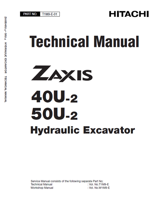 Hitachi ZAXIS ZX40U-2, ZX50U-2 Hydraulic Excavator Technical Manual T1M9-E-01