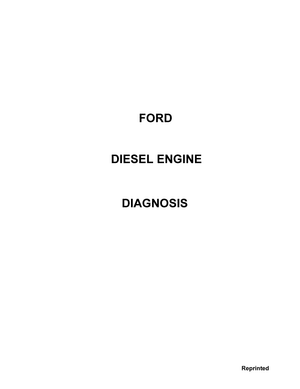 Ford 3, 4 &amp; 6 Cylinder Diesel Engine Diagnosis Service Manual 40547100 (SE4563) English