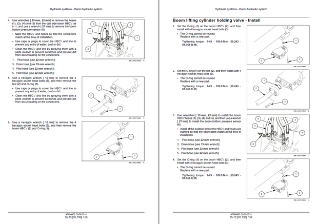 CASE CX350D, CX370D Tier 4 Final AMEA Market Crawler Excavator Service Manual 47899900 English