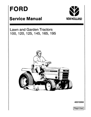 Ford New Holland LGT 100, LGT 120, LGT 125, LGT 145, LGT 165 LGT 195 Tractor Service Manual 40010060