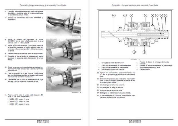 CASE Construction 580ST, 590ST, 695ST Fase III B Retrocargadora MANUAL DE SERVICIO 47847150 Español