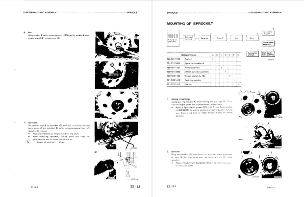 Komatsu Shop Manual D31A-16, D31P-16 25001 and up Crawler Bulldozer SEBM0114B01 English