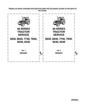 Ford New Holland 5640, 6640, 7740, 7840, 8240 8340 40 Series Tractor Service Manual 40564061 English