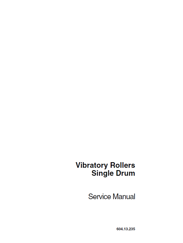 Fiat Kobelco C7, C9, C11, C15 Vibratory Rollers Single Drum Service Manual 60413235 English