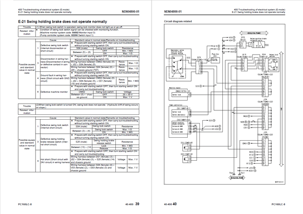 Komatsu Shop Manual PC160LC-8 25001 and up Hydraulic Excavator SEN04566-10 English