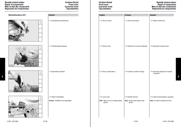 DEUTZ F2 4L 2011, BF3 4L 2011, F2 4M 2011, BF3 4M 2011 Series Diesel Engine Workshop Manual 87618255