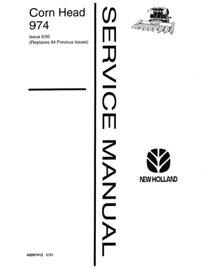 New Holland 974 Corn Head Service Manual 40097412 English