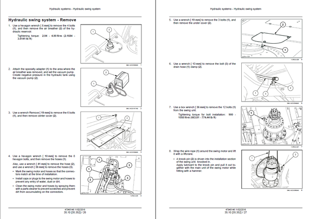 CASE Construction CX490C AMEA Region CHINA Market Crawler Excavator Service Manual 47945146 English