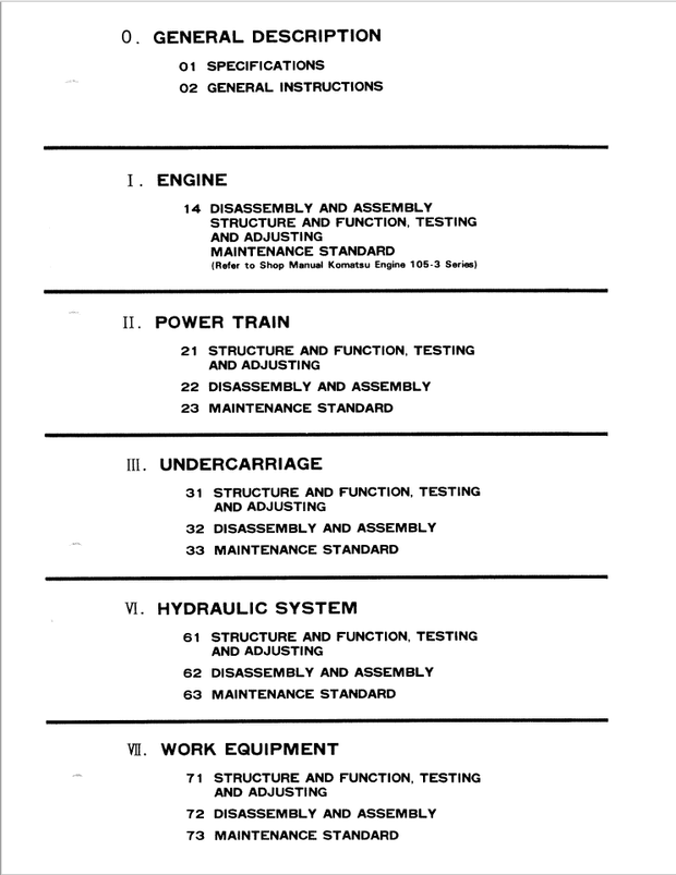 Komatsu Shop Manual D31A-16, D31P-16 25001 and up Crawler Bulldozer SEBM0114B01 English
