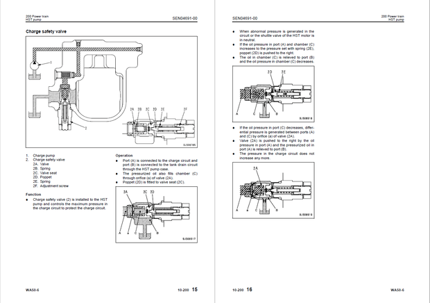Komatsu Shop Manual WA50-6 60001 and up Wheel Loader SEN04670-04 English