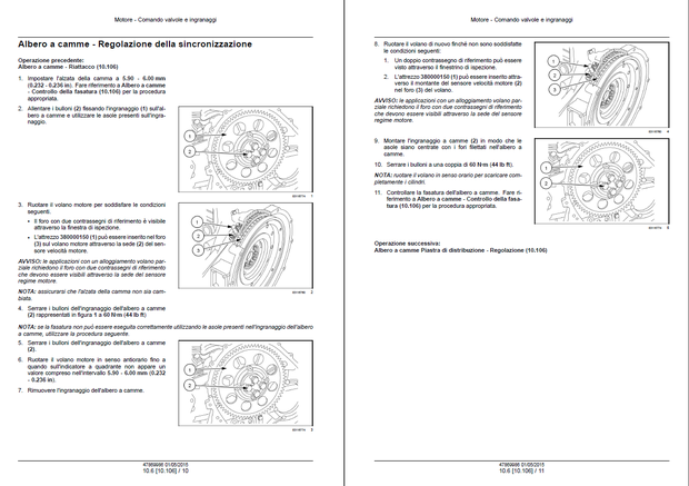 CNH Cursor® 13 Single Stage Turbocharger Tier 4B final &amp; Stage IV Engine MANUALE D’OFFICINA 47869986