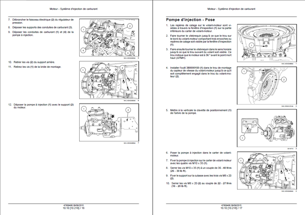 CASE Construction CNH Cursor 11 Tier 4B final &amp; Stage IV Moteur MANUEL DE SERVICE 47608466 Français