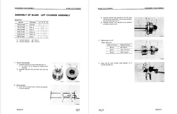 Komatsu Shop Manual D31A-17, D31E-17, D31P-17, D31PL-17, D31P-17A, D31P-17B Bulldozer SEBM0114C04 EN