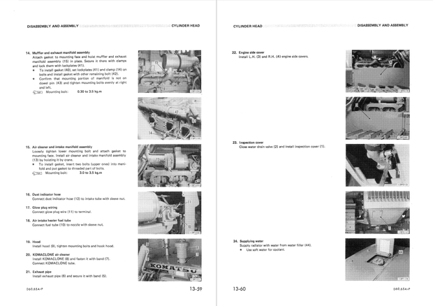 Komatsu Shop Manual D60A-6, D60P-6, D60PL-6, D65A-6, D65P-6 Crawler Bulldozer SEBM0144B01 English
