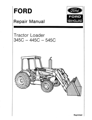 Ford New Holland 345C, 445C, 545C Tractor Loader Repair Manual 40034530 (SE4281) English