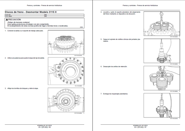 CASE Construction 1021F, 1121F Stage IV Cargadora de ruedas MANUAL DE SERVICIO 47924634 Español