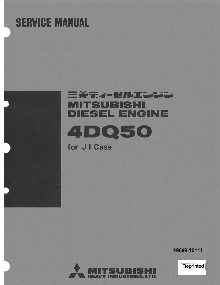 Mitsubishi 4DQ50 Diesel Engine for JI Case Service Man