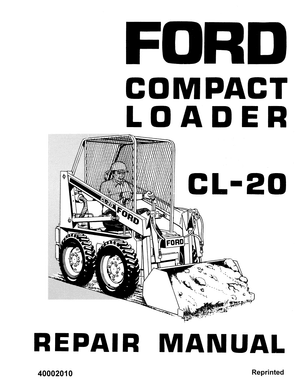 Ford CL-20 Compact Loader Repair Manual 40002010 (SE3528) English