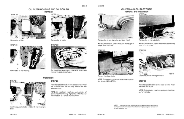 Case Construction 1845C Skid Steer Loader/Uni-Loader Service Manual 8-42913 English