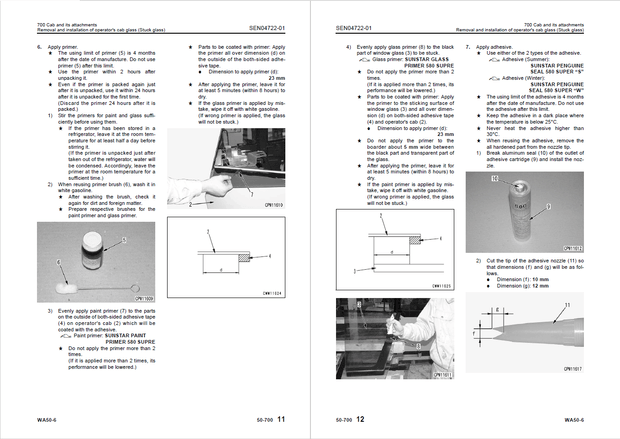 Komatsu Shop Manual WA50-6 60001 and up Wheel Loader SEN04670-04 English