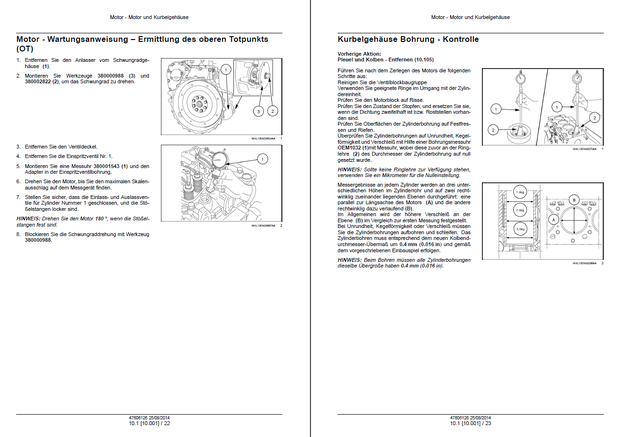 CASE Construction CNH NEF Tier 4B (final) Motor WARTUNGSHANDBUCH 47606126 1. Ausgabe Deutsch