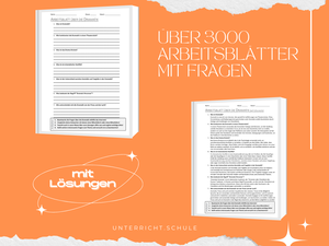 Arbeitsblätter mit Fragen
