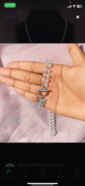 Butterfly Pearl Necklace