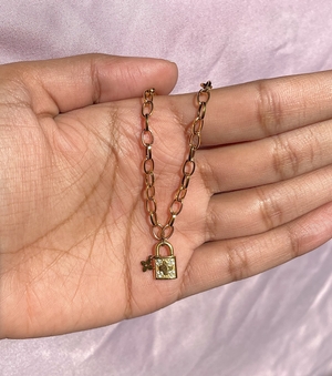 LV Inspired Gold Bracelet
