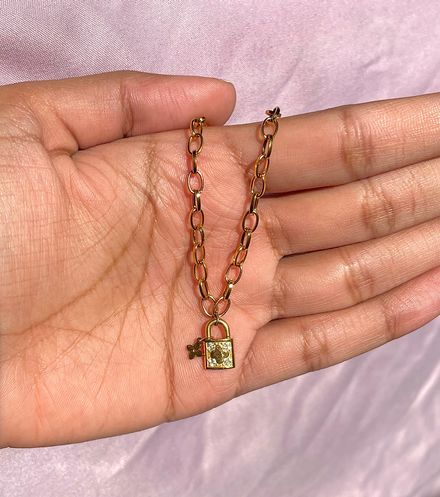 LV Inspired Gold Bracelet