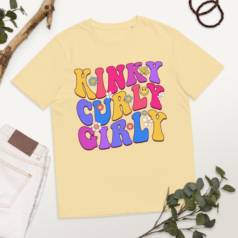&quot;Kinky, Curly, Girly&quot; Organic Cotton Tee