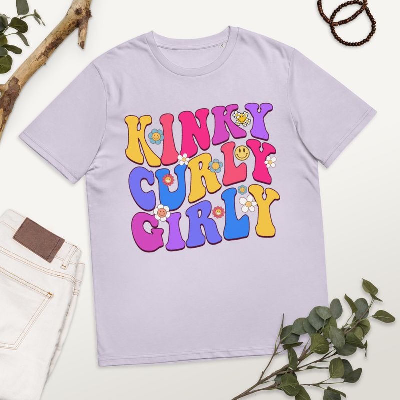 &quot;Kinky, Curly, Girly&quot; Organic Cotton Tee