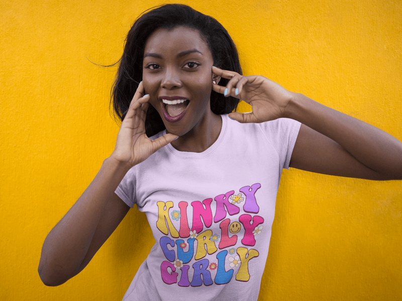 &quot;Kinky, Curly, Girly&quot; Organic Cotton Tee