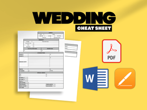 Wedding Sheet Template