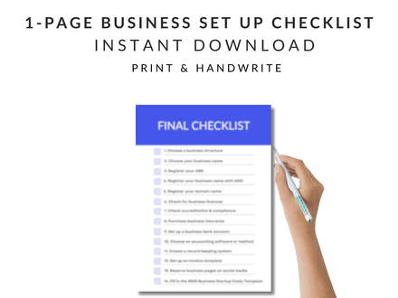 1-Page NDIS Business Set Up Checklist